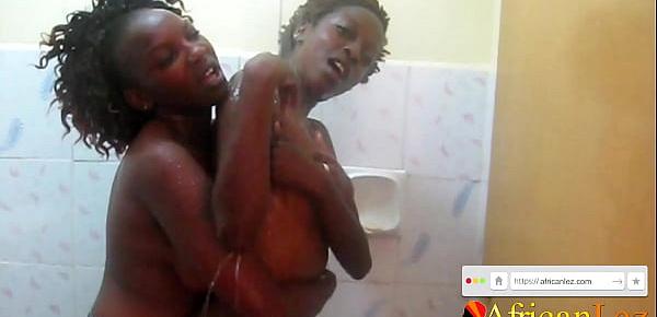  Nigerian Lesbians Shower and Oral Orgasm On WhatsApp Video